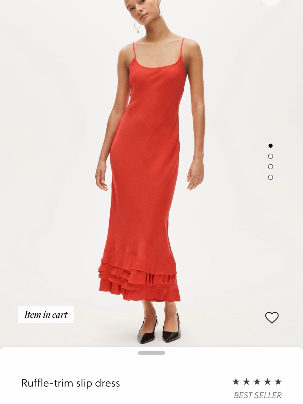 J crew ruffle slip dress